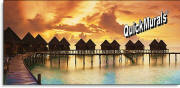 maldive resort sunset wall mural