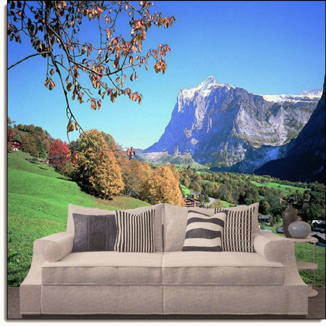 Autumn Hill Switzerland Wall Mural DS8039