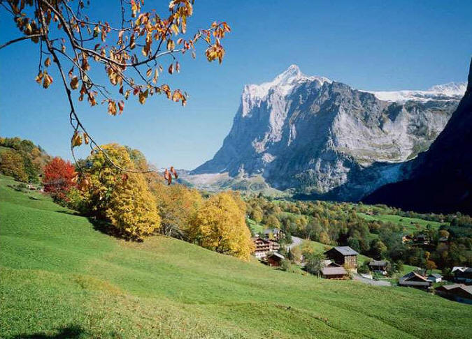 Autumn Hill Switzerland Wall Mural DS8039