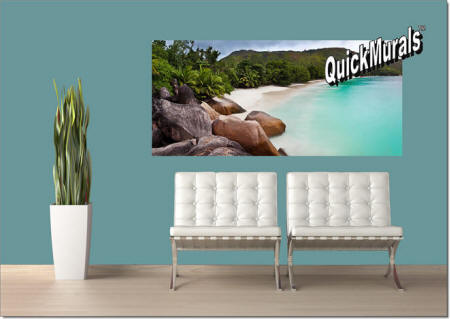 Barbados Island Beach Wall Mural Roomsetting