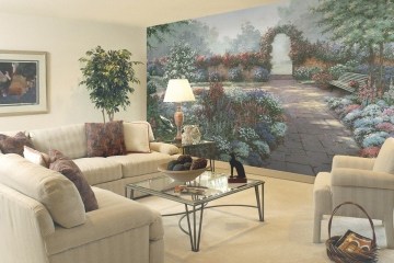 Oriental Garden Wall Mural c393 roomsetting