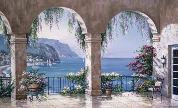 Mediterranean Arch Wall Mural