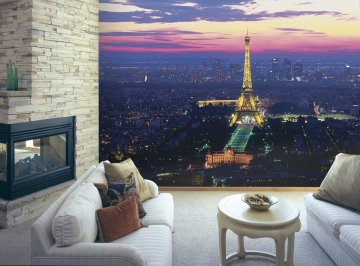 Paris Lights Wall Mural roomsetting