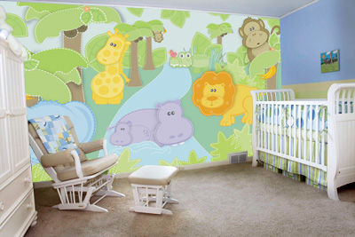 Small Safari c841 WALL MURAL ROOMSETTING