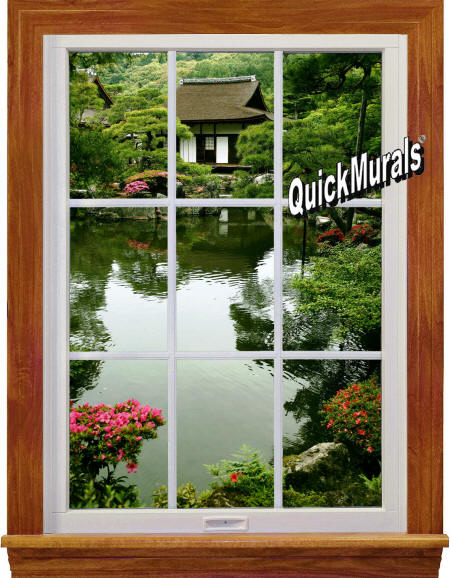 Lakehouse Window Wall Mural