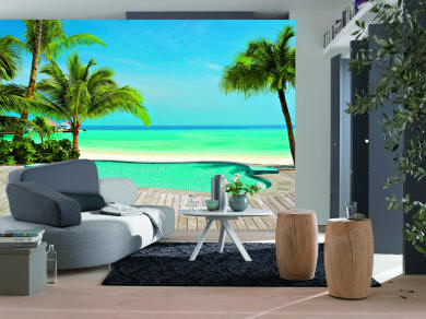 pool wall mural DM127