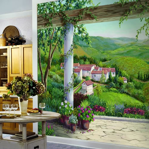 Italian Villa Wall Mural roomsetting