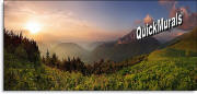 mountain sunrise wall mural