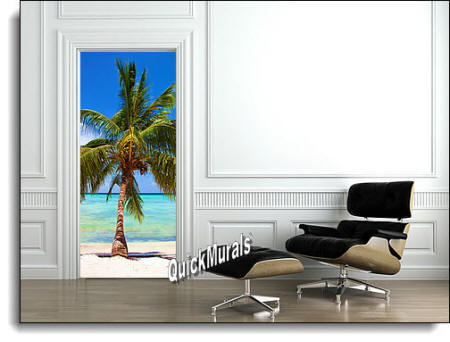 Palm Beach door mural roomsetting