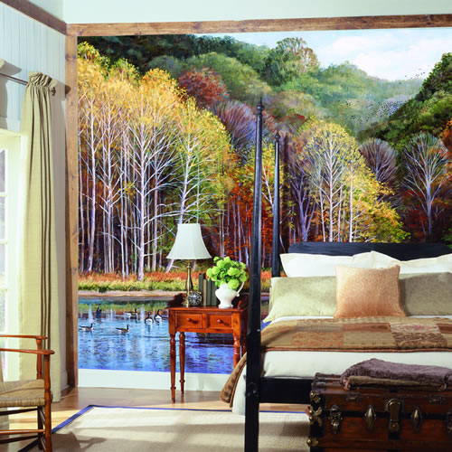 Peaceful Setting Wall Mural roomsetting