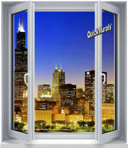 Skyline Window Mural