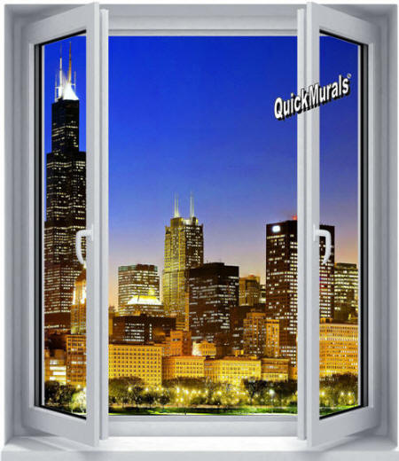 Skyline Window Wall Mural