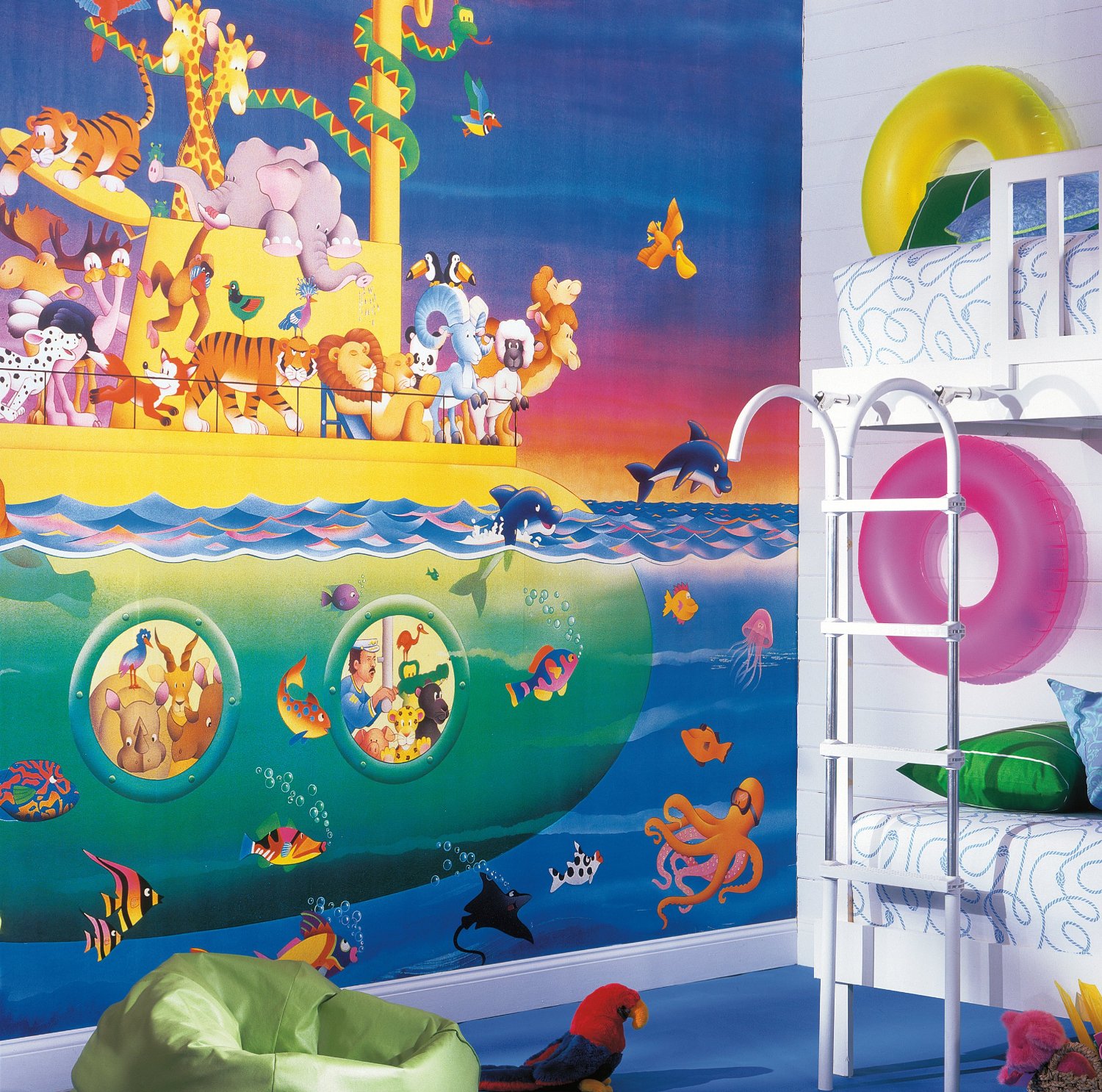 Noah's Sub Wall Mural roomsetting