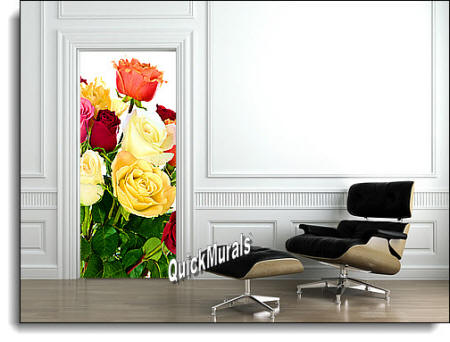 Rose Pedals Door Mural Roomsetting