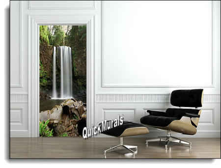 Serenity Waterfall door/wall Mural Roomsetting