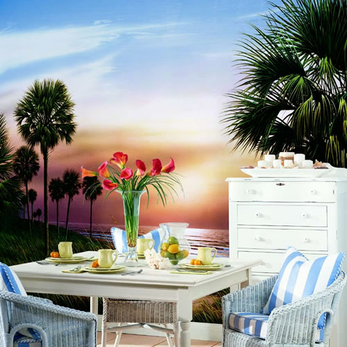 Palmetto Sunrise Wall Mural