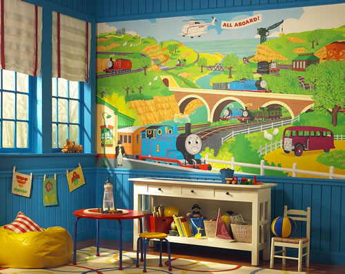 Thomas the Train Wall Mural