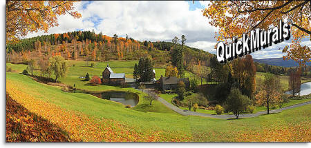 Vermont Farmhouse Wall Mural