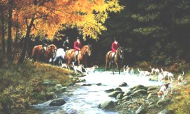 Traditional Hunt Scene Mural