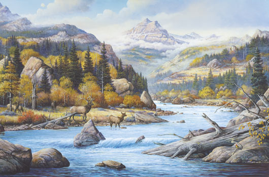 Elk Country Wall Mural C827