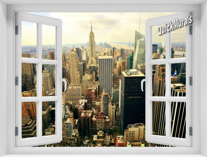 The Big Apple Instant Window Mural 