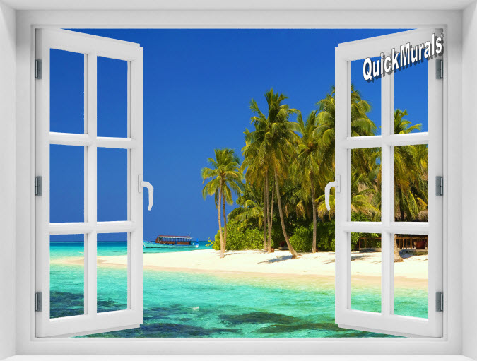 Cook Island Instant Window Mural 