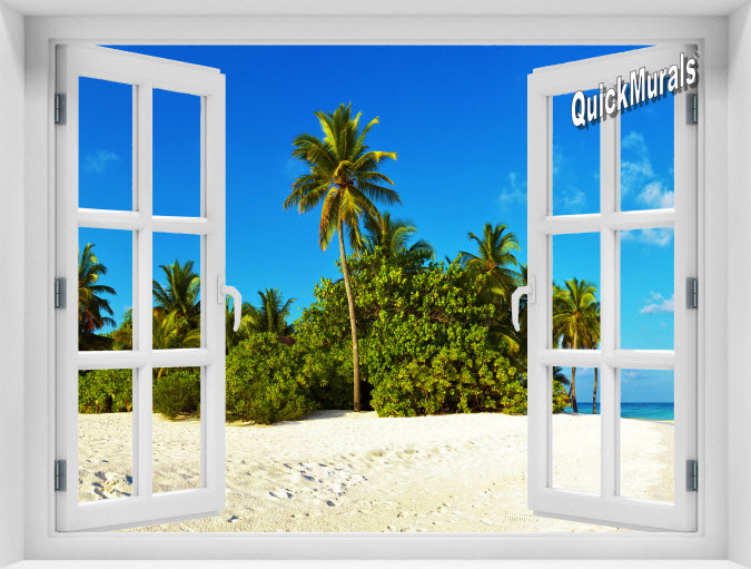 Curacoa Island Instant Window Mural 