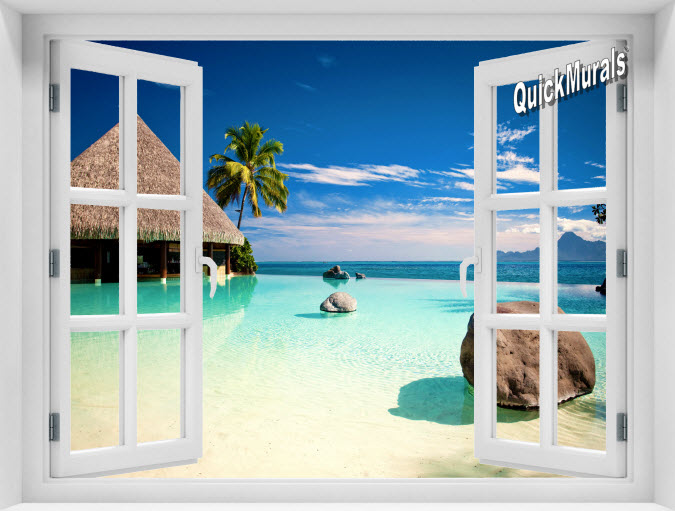 Turtle Island Fiji Instant Window Mural 