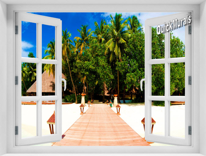 Mirihi Island Instant Window Mural 