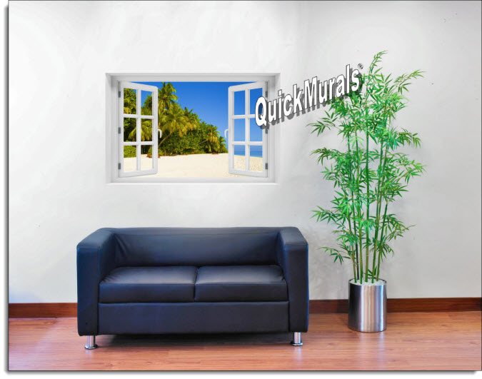 Boracay Beach Instant Window Mural roomsetting