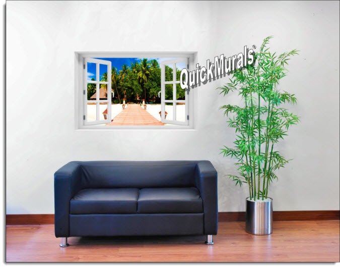 Mirihi Island Instant Window Mural roomsetting