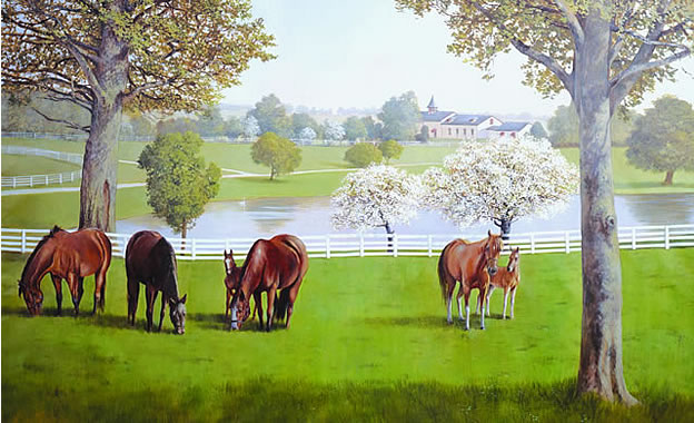 Horse Farm Wall Mural 