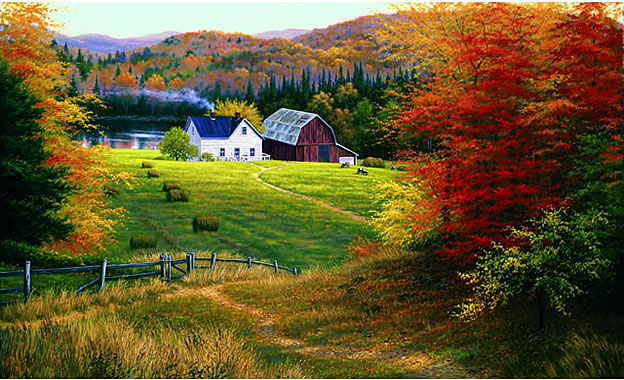 Golden Countryside Wall Mural 