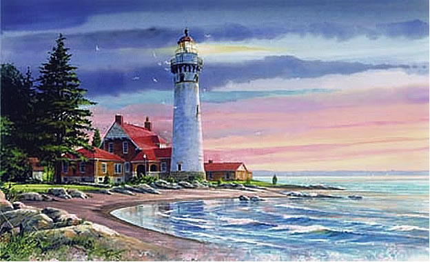 Northern Lighthouse Wall Mural 