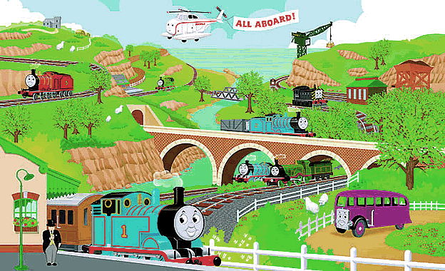 Thomas the Train Wall Mural 