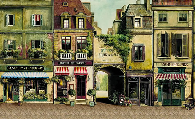 La Rue De Paris Wall Mural